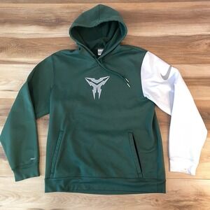 Nike Kobe Bryant Sheath Logo Therma Hoodie Mens Large Green White Colorblock